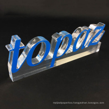 Fartory Custom Table Counter Top Clear 3D Logo Acrylic Stereoscopic Letter Sign Board